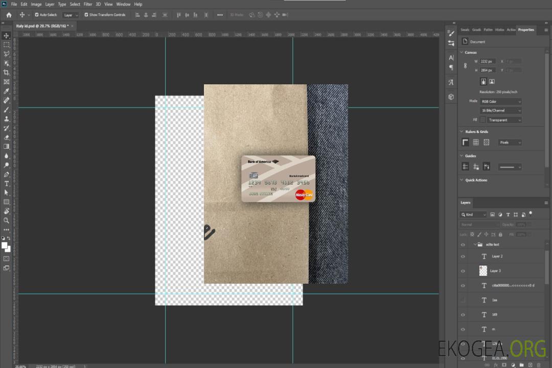USA Bank of America banque mastercard photolook , template